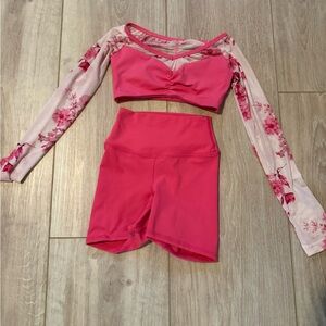 Five Dancewear ‘Violet’ Top and Shorts Set in Pinky Promise